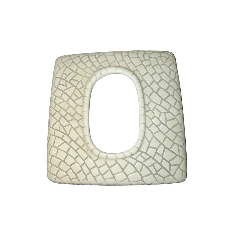 Wamsutta Vtg Ceramic Mosaic Tissue Box Cover Tropical Fish Ocean Coastal Retro